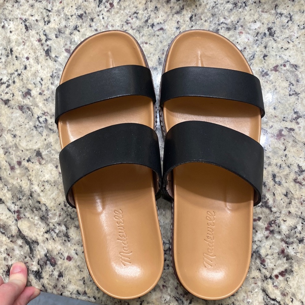 Madewell The Charley Double Strap Slide Sandal - 7